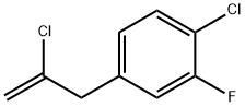 2-CHLORO-3-(4-CHLORO-3-FLUOROPHENYL)-1-PROPENE 结构式