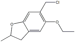 6-(CHLOROMETHYL)-5-ETHOXY-2-METHYL-2,3-DIHYDRO-1-BENZOFURAN 结构式