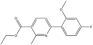 ETHYL 6-(4-FLUORO-2-METHOXYPHENYL)-2-METHYLPYRIDINE-3-CARBOXYLATE 结构式