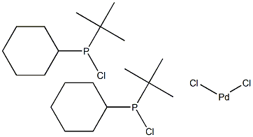 DICHLOROBIS(CHLORO-T-BUTYLCYCLOHEXYLPHOSPHINE)PALLADIUM(II) 结构式