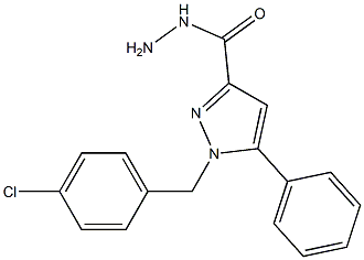 1-(4-CHLOROBENZYL)-5-PHENYL-1H-PYRAZOLE-3-CARBOHYDRAZIDE 结构式