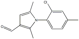 1-(2-CHLORO-4-METHYLPHENYL)-2,5-DIMETHYL-1H-PYRROLE-3-CARBALDEHYDE 结构式