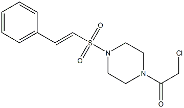 1-(CHLOROACETYL)-4-[[(E)-2-PHENYLVINYL]SULFONYL]PIPERAZINE 结构式
