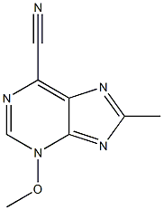 6-CYANO-3-METHOXY-8-METHYLPURINE 结构式