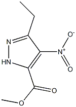 3-ETHYL-4-NITRO-1H-PYRAZOLE-5-CARBOXYLATE METHYL ESTER 结构式