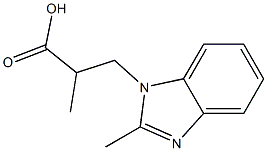 2-METHYL-3-(2-METHYL-BENZOIMIDAZOL-1-YL)-PROPIONIC ACID 结构式
