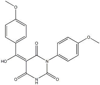 (5E)-5-[HYDROXY(4-METHOXYPHENYL)METHYLENE]-1-(4-METHOXYPHENYL)PYRIMIDINE-2,4,6(1H,3H,5H)-TRIONE 结构式