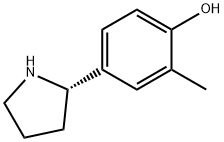 4-((2S)PYRROLIDIN-2-YL)-2-METHYLPHENOL 结构式