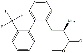 METHYL (2R)-2-AMINO-3-(2-[2-(TRIFLUOROMETHYL)PHENYL]PHENYL)PROPANOATE 结构式