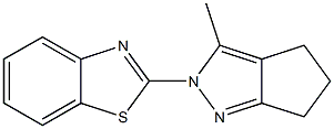 2-(3-METHYL-5,6-DIHYDROCYCLOPENTA[C]PYRAZOL-2(4H)-YL)-1,3-BENZOTHIAZOLE 结构式