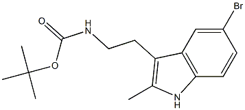 TERT-BUTYL [2-(5-BROMO-2-METHYL-1H-INDOL-3-YL)ETHYL]CARBAMATE 结构式