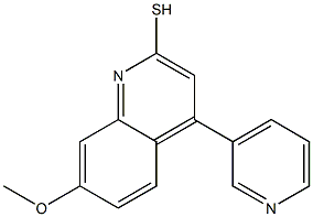 7-METHOXY-4-PYRIDIN-3-YLQUINOLINE-2-THIOL 结构式