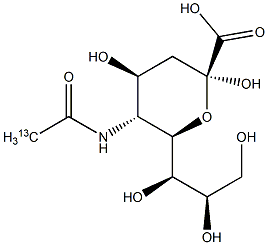 N-ACETYL-D-[2-13C]NEURAMINIC ACID 结构式