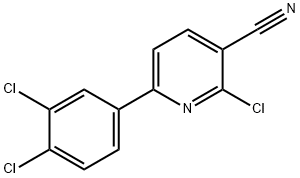 2-CHLORO-6-(3,4-DICHLOROPHENYL)NICOTINONITRILE 结构式