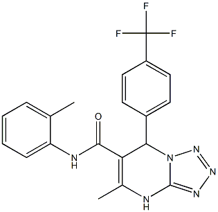 5-METHYL-N-(2-METHYLPHENYL)-7-[4-(TRIFLUOROMETHYL)PHENYL]-4,7-DIHYDROTETRAZOLO[1,5-A]PYRIMIDINE-6-CARBOXAMIDE 结构式