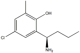 2-((1R)-1-AMINOBUTYL)-4-CHLORO-6-METHYLPHENOL 结构式