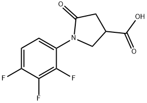 5-Oxo-1-(2,3,4-trifluorophenyl)pyrrolidine-3-carboxylic acid 结构式