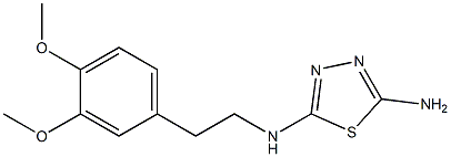 N-[2-(3,4-DIMETHOXYPHENYL)ETHYL]-1,3,4-THIADIAZOLE-2,5-DIAMINE 结构式