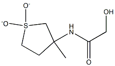 2-HYDROXY-N-(3-METHYL-1,1-DIOXIDOTETRAHYDROTHIEN-3-YL)ACETAMIDE 结构式