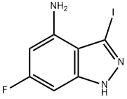 4-Amino-6-fluoro-3-iodo (1H)indazole 结构式