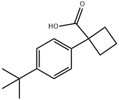 1-[4-(叔丁基)苯基]环丁烷甲酸 结构式
