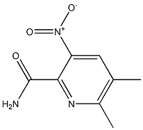 5,6-DIMETHYL-3-NITROPYRIDINE-2-CARBOXAMIDE 结构式