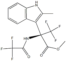 METHYL 3,3,3-TRIFLUORO-2-(2-METHYL-1H-INDOL-3-YL)-N-(TRIFLUOROACETYL)ALANINATE 结构式