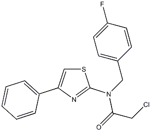 2-CHLORO-N-(4-FLUOROBENZYL)-N-(4-PHENYL-1,3-THIAZOL-2-YL)ACETAMIDE 结构式