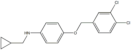 (1S)(4-[(3,4-DICHLOROPHENYL)METHOXY]PHENYL)CYCLOPROPYLMETHYLAMINE 结构式