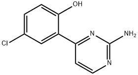 2-(2-AMINOPYRIMIDIN-4-YL)-4-CHLOROPHENOL 结构式