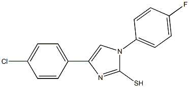 4-(4-CHLORO-PHENYL)-1-(4-FLUORO-PHENYL)-1H-IMIDAZOLE-2-THIOL 结构式
