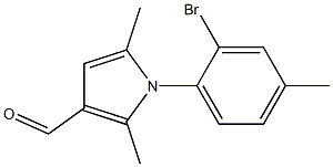 1-(2-BROMO-4-METHYLPHENYL)-2,5-DIMETHYL-1H-PYRROLE-3-CARBALDEHYDE 结构式