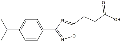 3-[3-(4-ISOPROPYLPHENYL)-1,2,4-OXADIAZOL-5-YL]PROPANOIC ACID 结构式