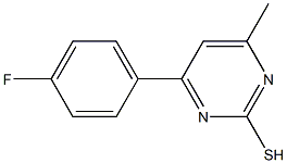 4-(4-FLUOROPHENYL)-6-METHYLPYRIMIDINE-2-THIOL 结构式