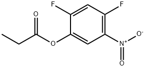 2,4-二氟-5-硝基苯丙酸酯 结构式