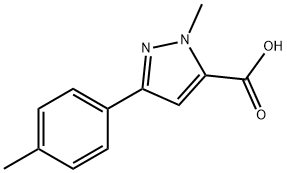 1-METHYL-3-(4-METHYLPHENYL)-1{H}-PYRAZOLE-5-CARBOXYLIC ACID 结构式