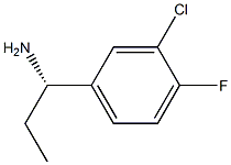 (1S)-1-(3-Chloro-4-fluorophenyl)propylamine 结构式