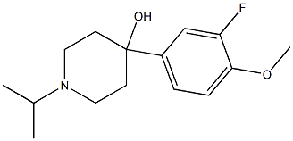 4-(3-FLUORO-4-METHOXYPHENYL)-4-HYDROXY-1-ISOPROPYLPIPERIDINE 结构式