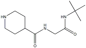 N-[2-(TERT-BUTYLAMINO)-2-OXOETHYL]PIPERIDINE-4-CARBOXAMIDE 结构式