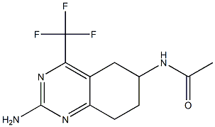 N-(2-AMINO-5,6,7,8-TETRAHYDRO-4-TRIFLUOROMETHYL-6-QUINAZOLINYL)ACETAMIDE 结构式