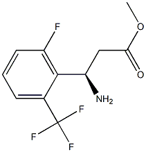 METHYL (3R)-3-AMINO-3-[6-FLUORO-2-(TRIFLUOROMETHYL)PHENYL]PROPANOATE 结构式