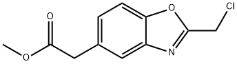 METHYL 2-[2-(CHLOROMETHYL)-1,3-BENZOXAZOL-5-YL]-ACETATE 结构式