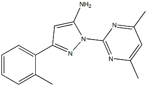 1-(4,6-DIMETHYLPYRIMIDIN-2-YL)-3-(2-METHYLPHENYL)-1H-PYRAZOL-5-AMINE 结构式