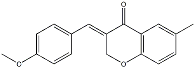 (E)-3-(4-METHOXYBENZYLIDENE)-2,3-DIHYDRO-6-METHYLCHROMEN-4-ONE 结构式