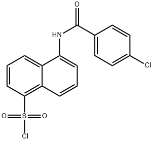 5-(4-CHLORO-BENZOYLAMINO)-NAPHTHALENE-1-SULFONYL CHLORIDE 结构式