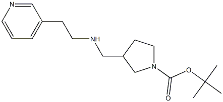 1-BOC-3-([(PYRIDIN-3-YLETHYL)-AMINO]-METHYL)-PYRROLIDINE 结构式