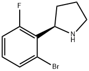 (2R)-2-(6-BROMO-2-FLUOROPHENYL)PYRROLIDINE 结构式