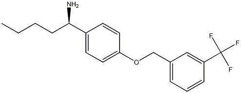 (1R)-1-(4-([3-(TRIFLUOROMETHYL)PHENYL]METHOXY)PHENYL)PENTYLAMINE 结构式