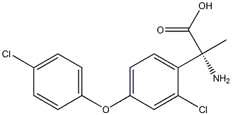 (2R)-2-AMINO-2-[2-CHLORO-4-(4-CHLOROPHENOXY)PHENYL]PROPANOIC ACID 结构式