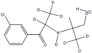 氢溴酸安非他酮-D9 结构式